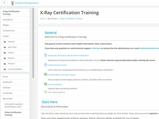 Online Training Platform — Carolina Chiropractors