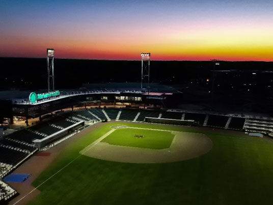 Kannapolis Cannon Ballers ballpark imagery